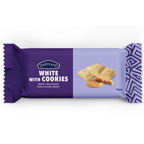 Dairyland Chocolart White With Cookies 40g