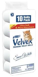 Velvex Toilet Tissue 2 Ply 10 Rolls