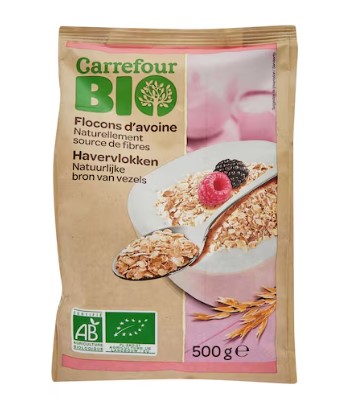 Carrefour Bio Organic Oat Flakes 500g