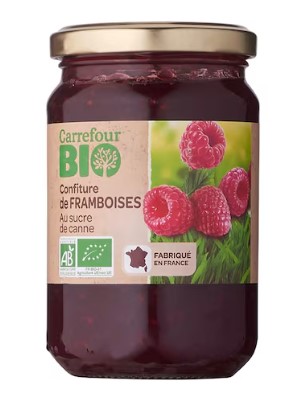 Carrefour Bio Organic Raspberry Jam 360g